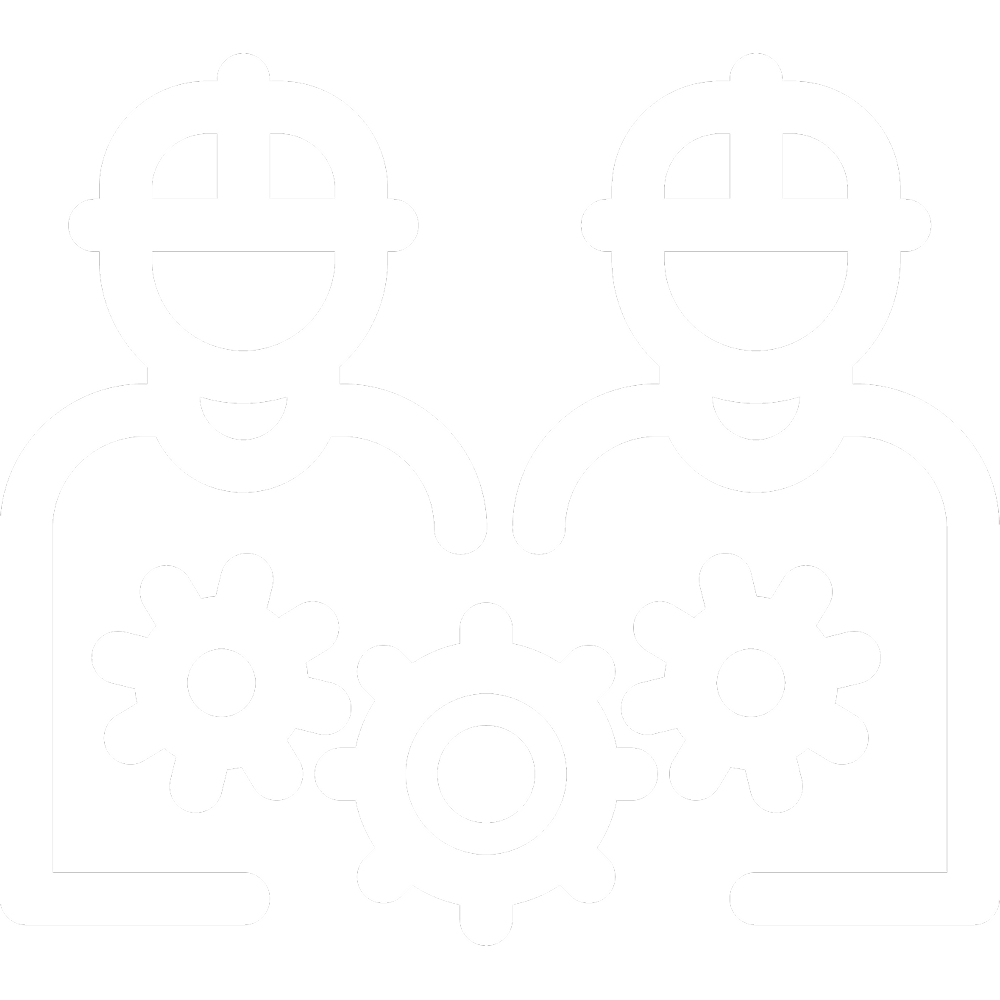 Two workers wearing hard hats, symbolizing Onsite Labor services provided by Secondary Solutions